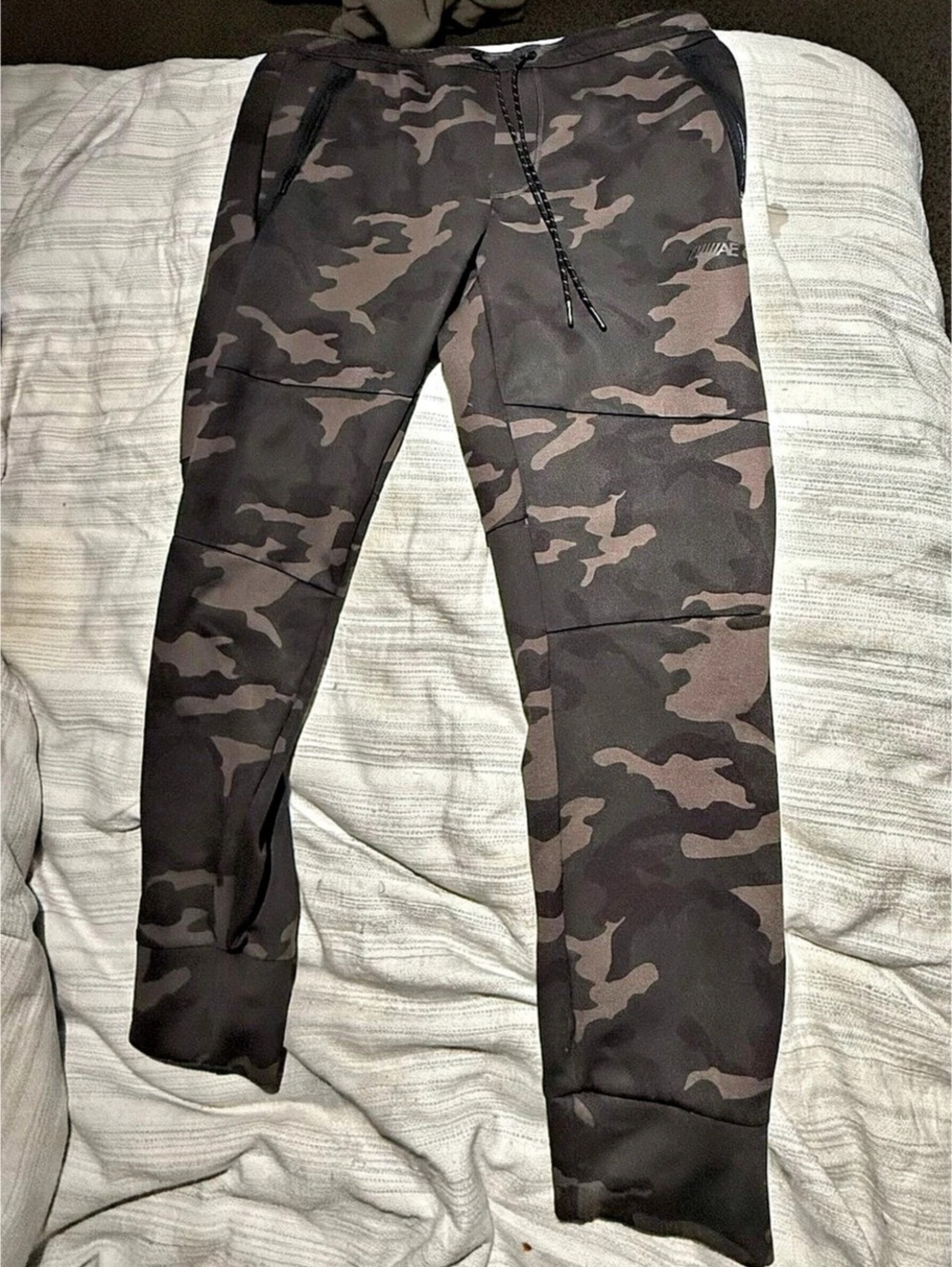 American Eagle AE 24/7 Active Jogger Camo Cargo Pants Black & Gray